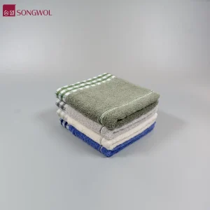 Khăn Cotton Chính Hãng Hàn Quốc Songwol TG Line Check - Siêu Mềm, Thấm Hút Vượt Trội